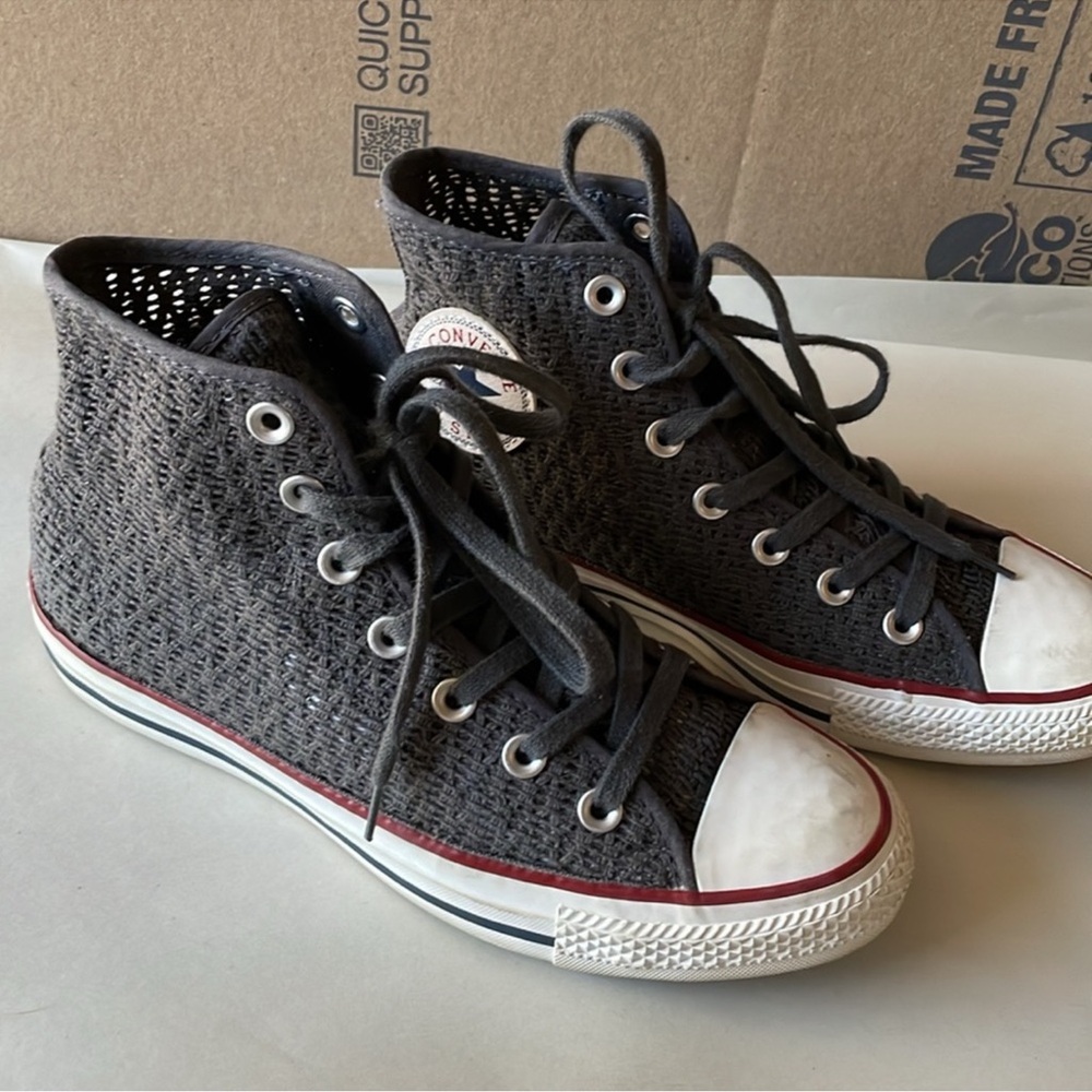 Converse Fabric gray high-top sneakers